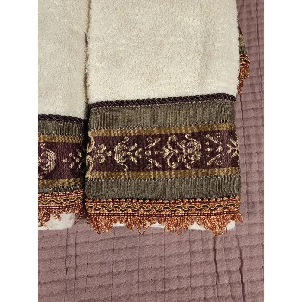 Croscill Multicolor 5Pc Towel Set Bath Hand Fingertip Tassel Fancy